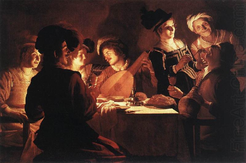 HONTHORST, Gerrit van Supper Party qr china oil painting image